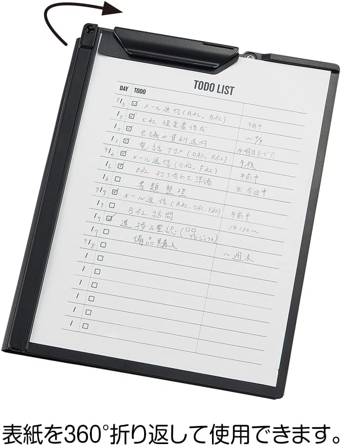 LIHITLAB F5902 Noir Clip File, A5, Black - Image 3